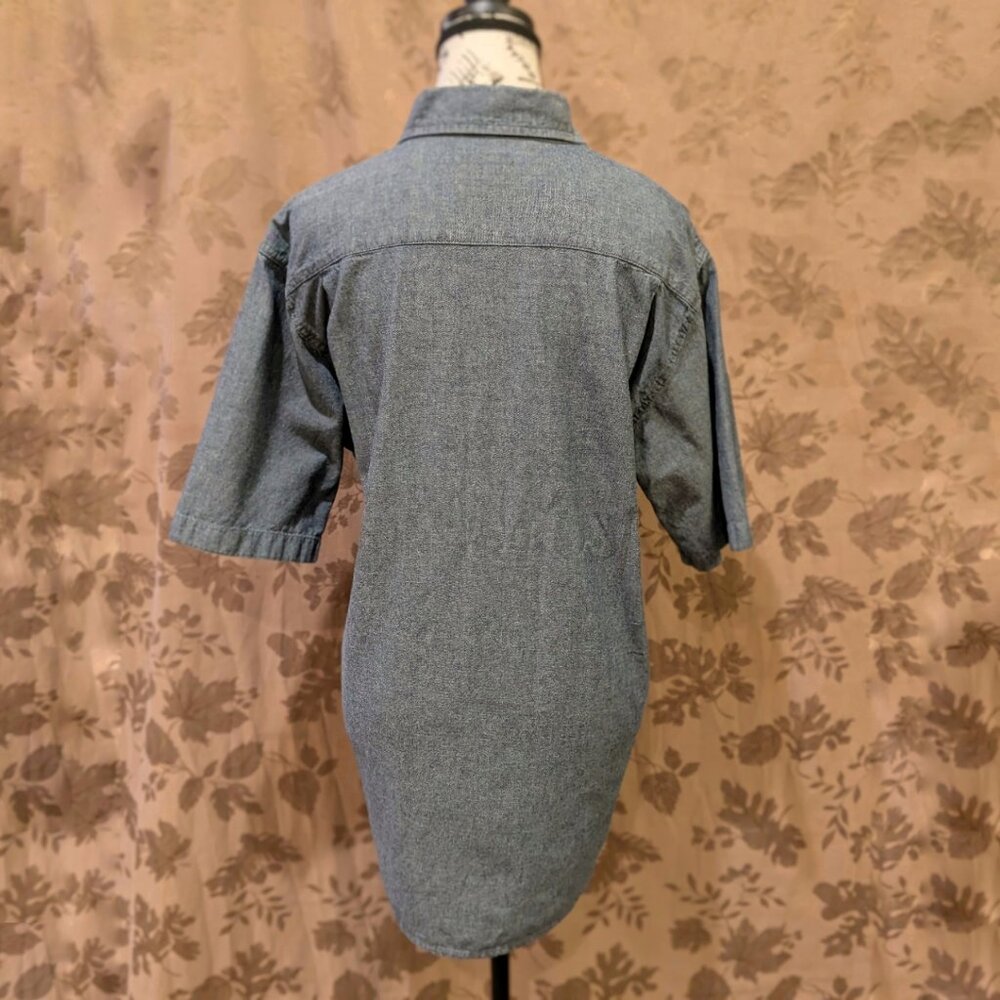 Wrangler 100% Cotton Chambray Short Sleeve Button Down, Size M, EUC! - Picture 3 of 4